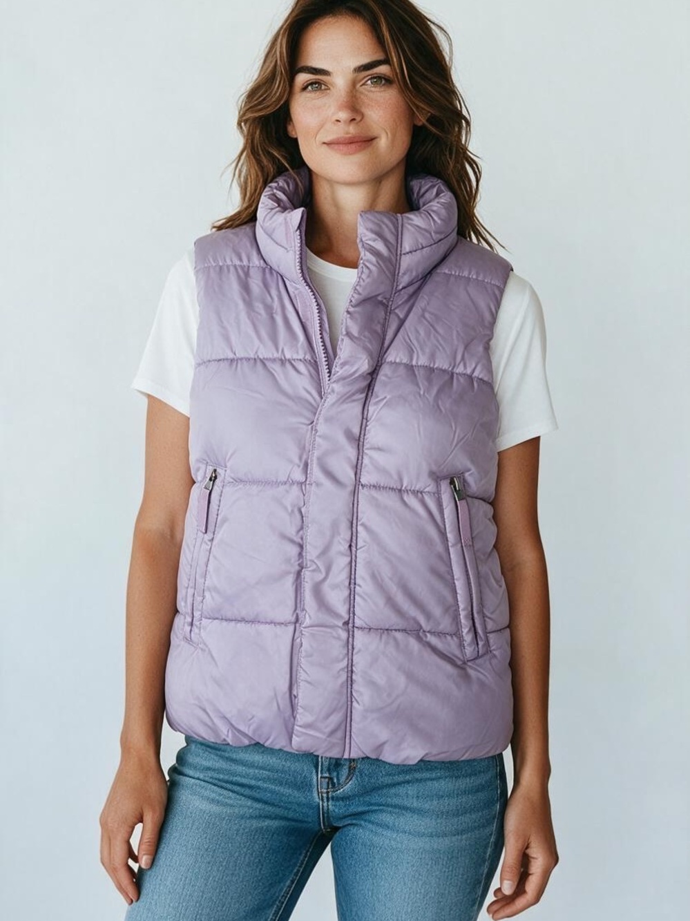 all in motion Light Purple Quilted Puffer Vest